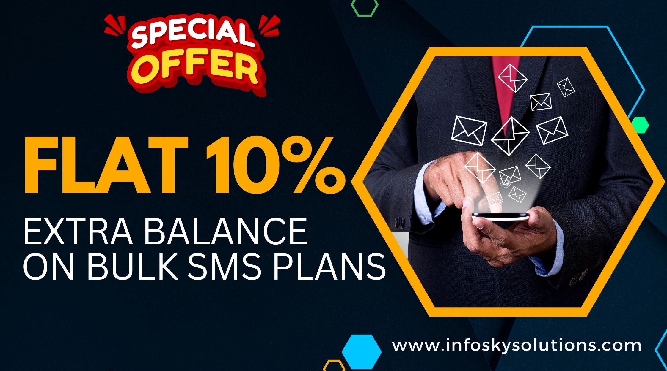 Flat 10% Extra Balance on Bulk SMS Service