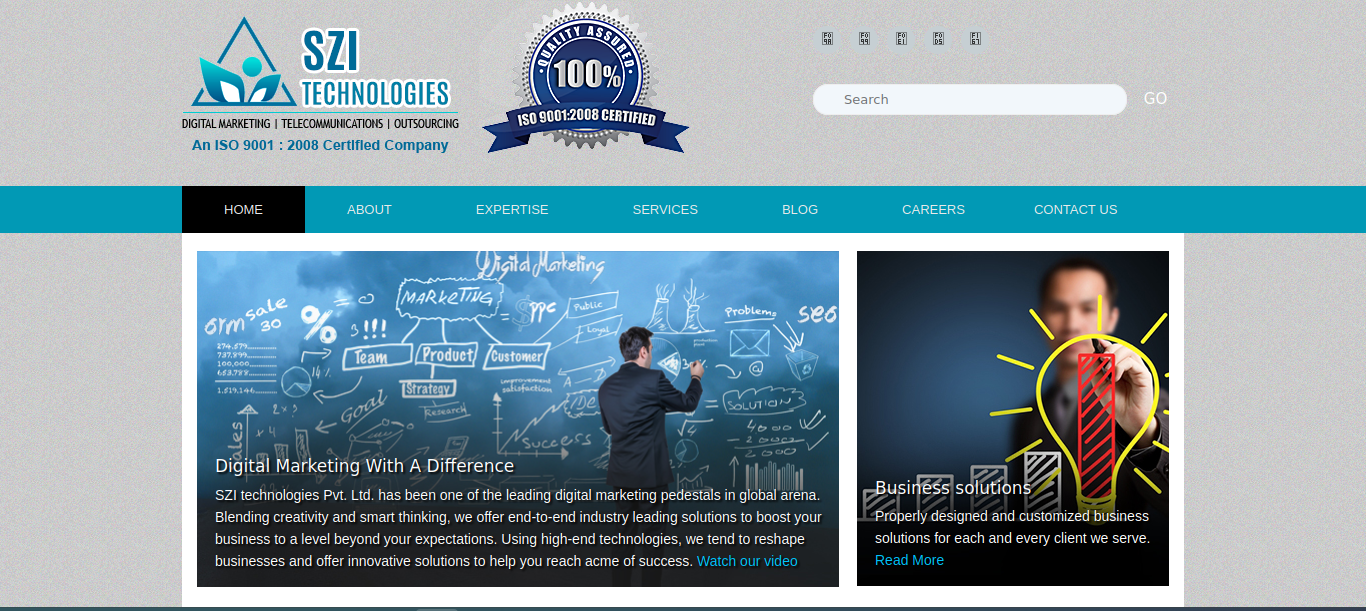 SZI Technologies- website screenshot