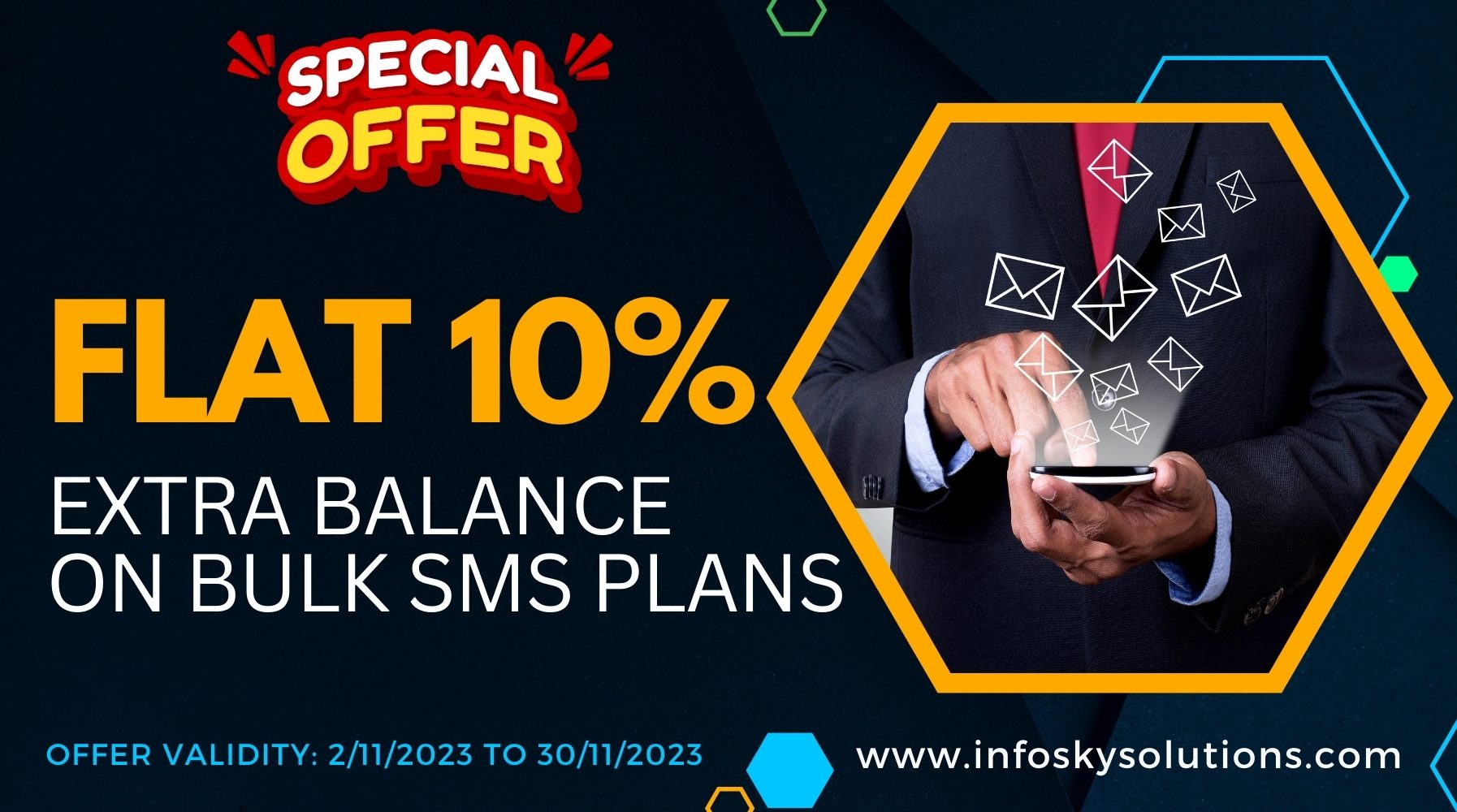 10% Extra Balance Bulk SMS Offer 2023