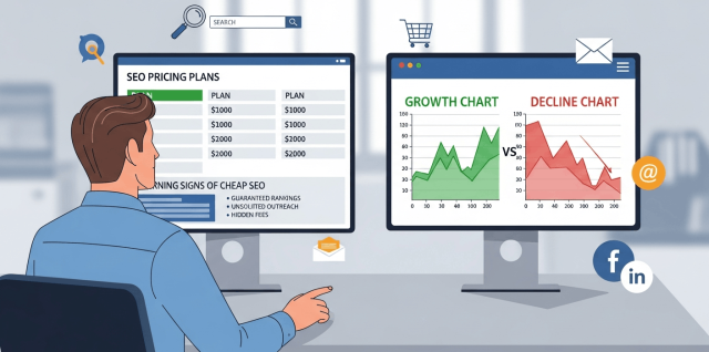 Low cost SEO company in Kolkata explaining cheap vs affordable SEO - InfoSky Solutions